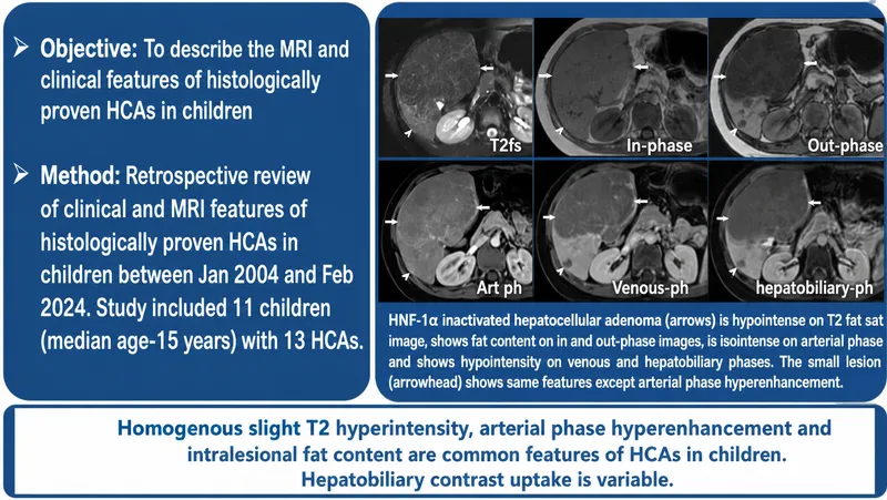MRI of hepatocellular adenoma in child