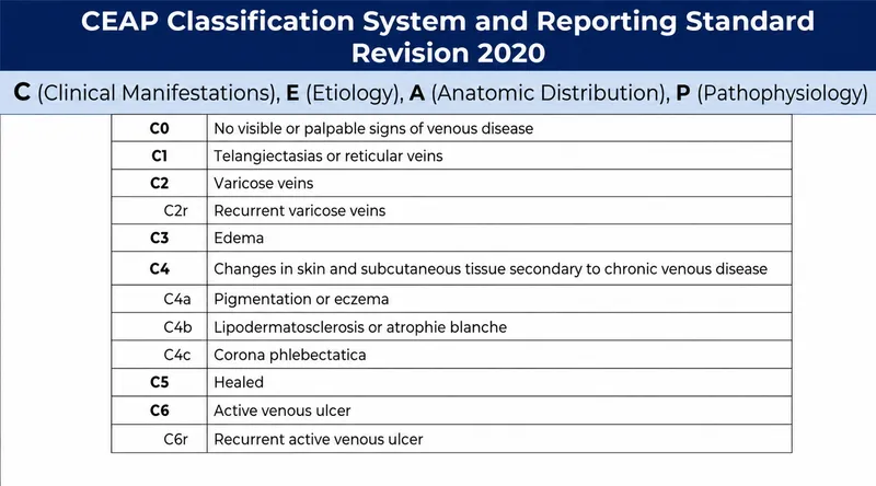 CEAP Classification System for Chronic Venous Insufficiency