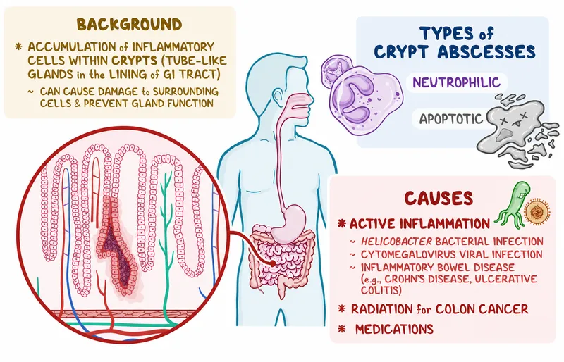 Crypt Abscesses in GI Tract