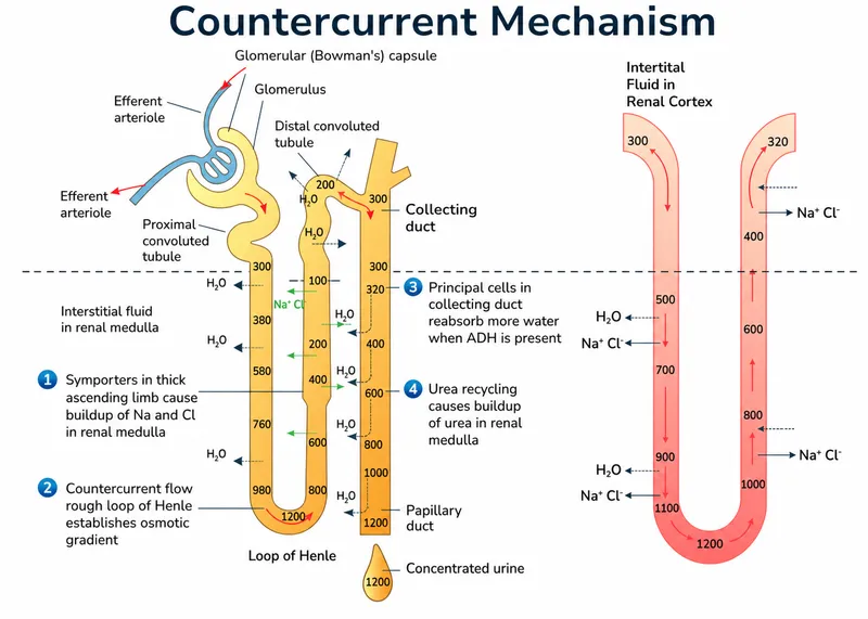 Renal countercurrent mechanism