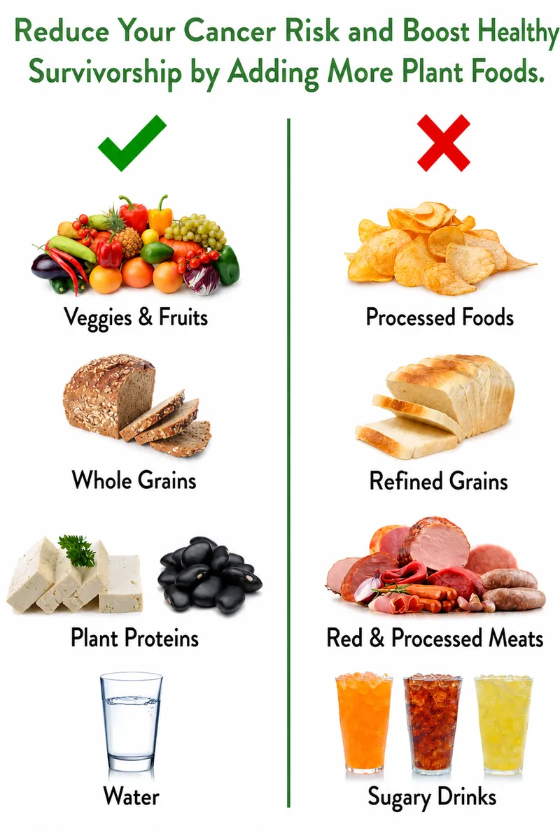 Plant-based foods for cancer survivorship