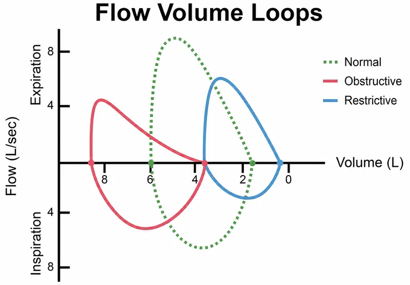Flow Volume Loops: Normal, Obstructive, Restrictive