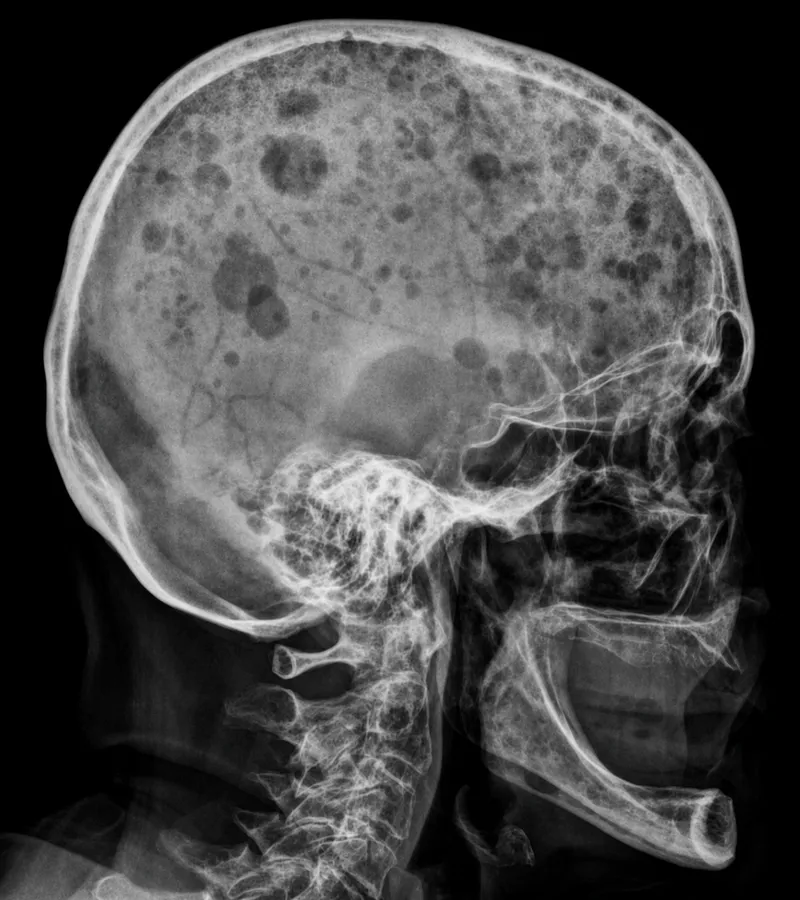 Skull X-ray: Multiple Myeloma "Punched-Out" Lesions