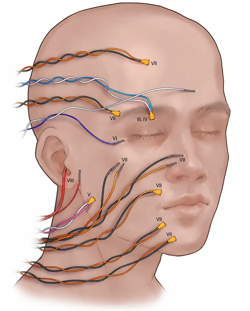 Intraoperative neuromonitoring for cranial nerves