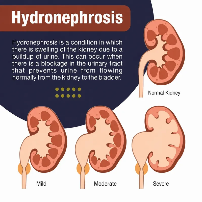 Hydronephrosis grades: Normal, Mild, Moderate, Severe