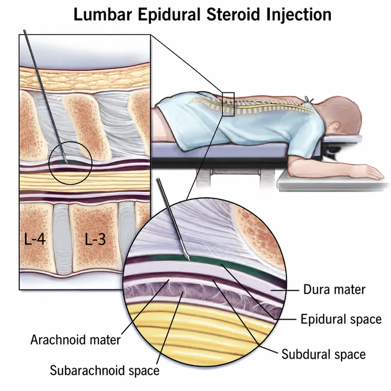Lumbar Epidural Steroid Injection Diagram