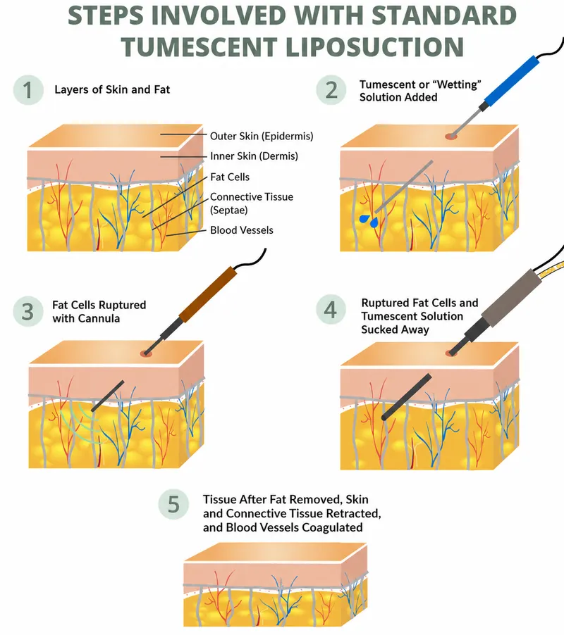 Tumescent liposuction steps