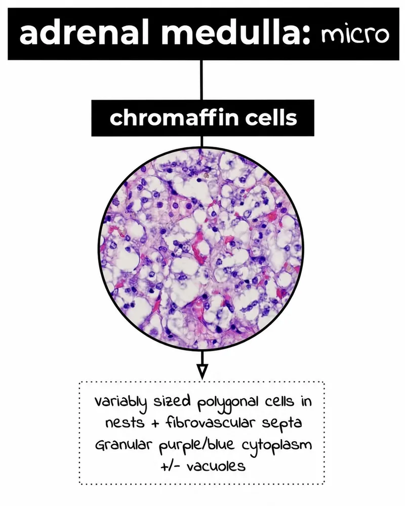 Adrenal Medulla Micrograph: Chromaffin Cells