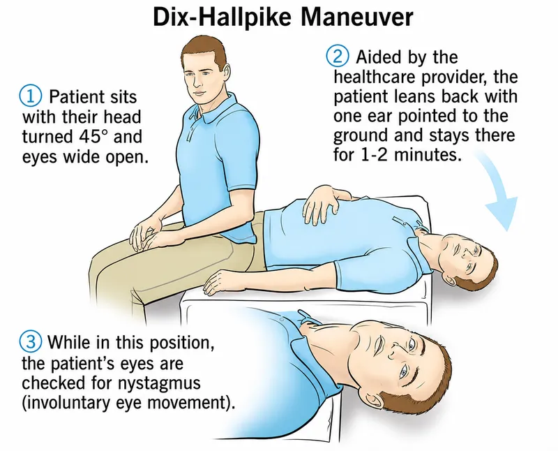 Dix-Hallpike Maneuver Steps