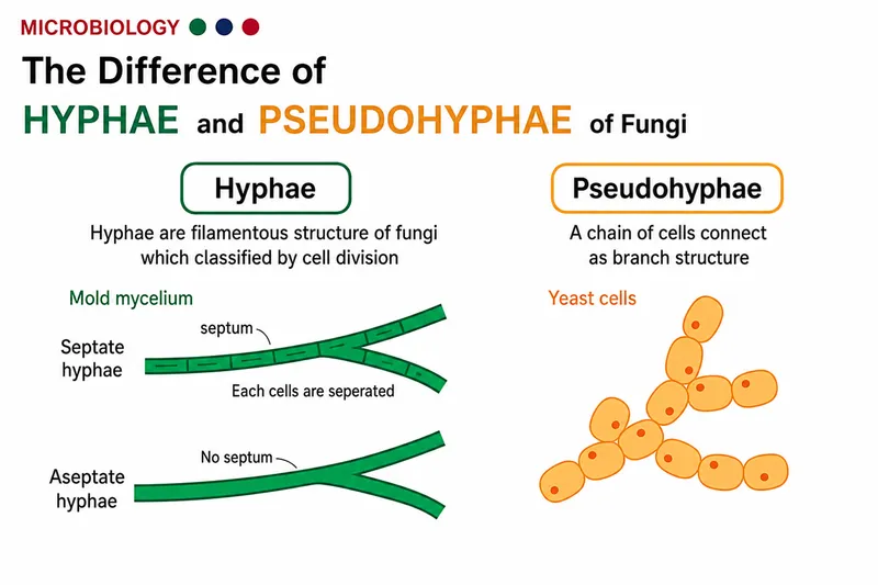 Fungal Structures: Yeast, Hyphae, Pseudohyphae
