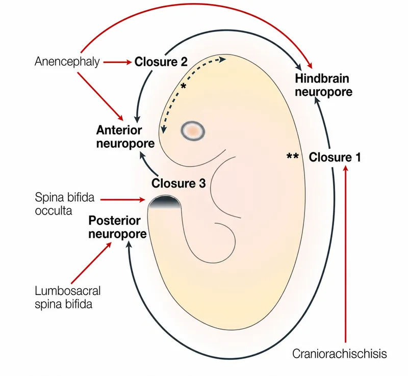 Neural tube closure and associated birth defects
