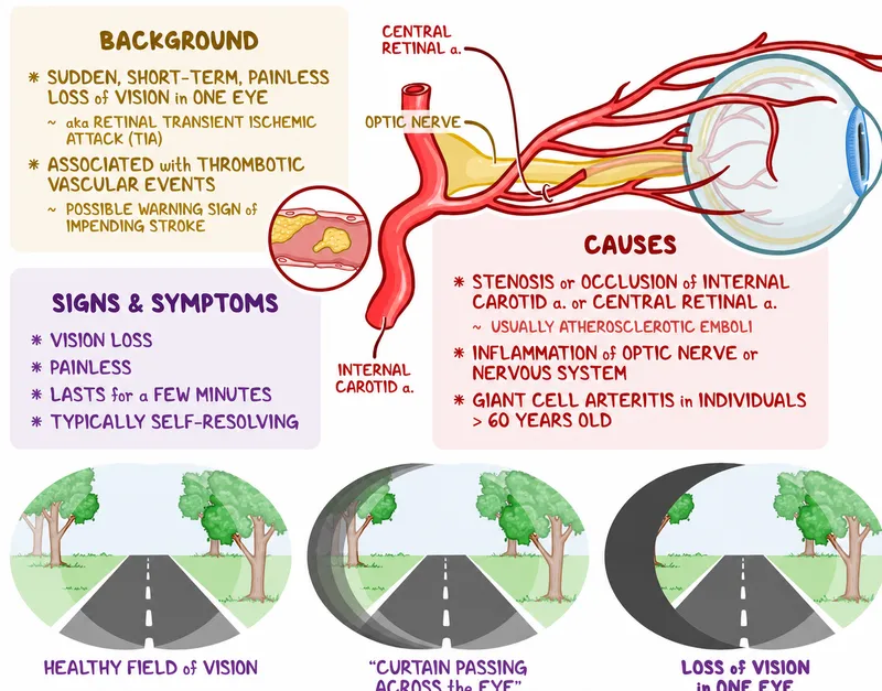 Amaurosis Fugax: Background, Signs, Symptoms, Causes