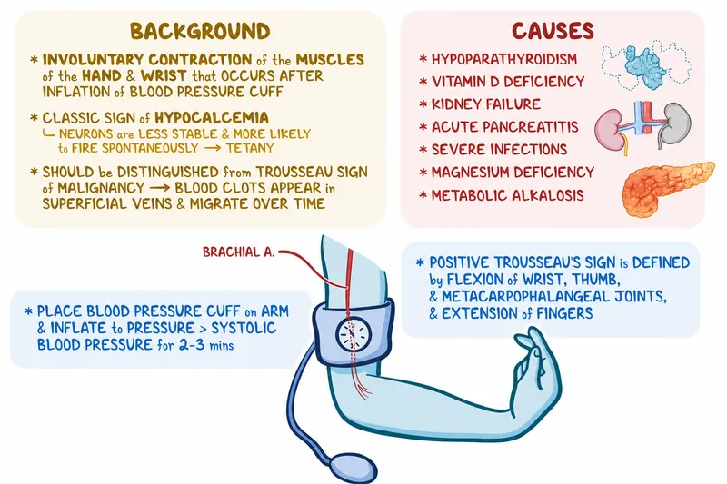 Trousseau's sign: Causes and clinical illustration