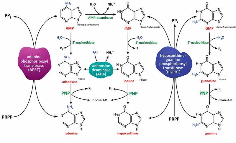 Purine Salvage Pathways: APRT and HGPRT