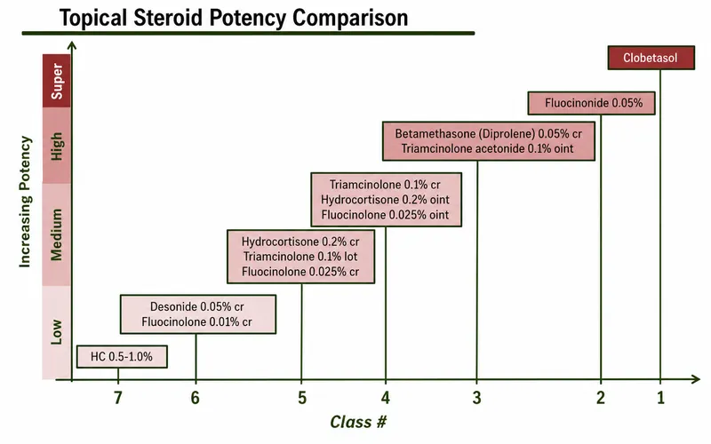 Topical Steroid Potency Comparison by Class