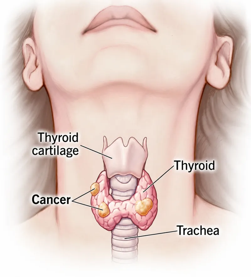 Thyroid Cancer Location Diagram