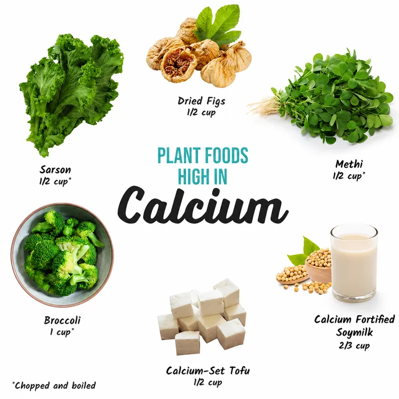 Plant-based calcium sources for bone health
