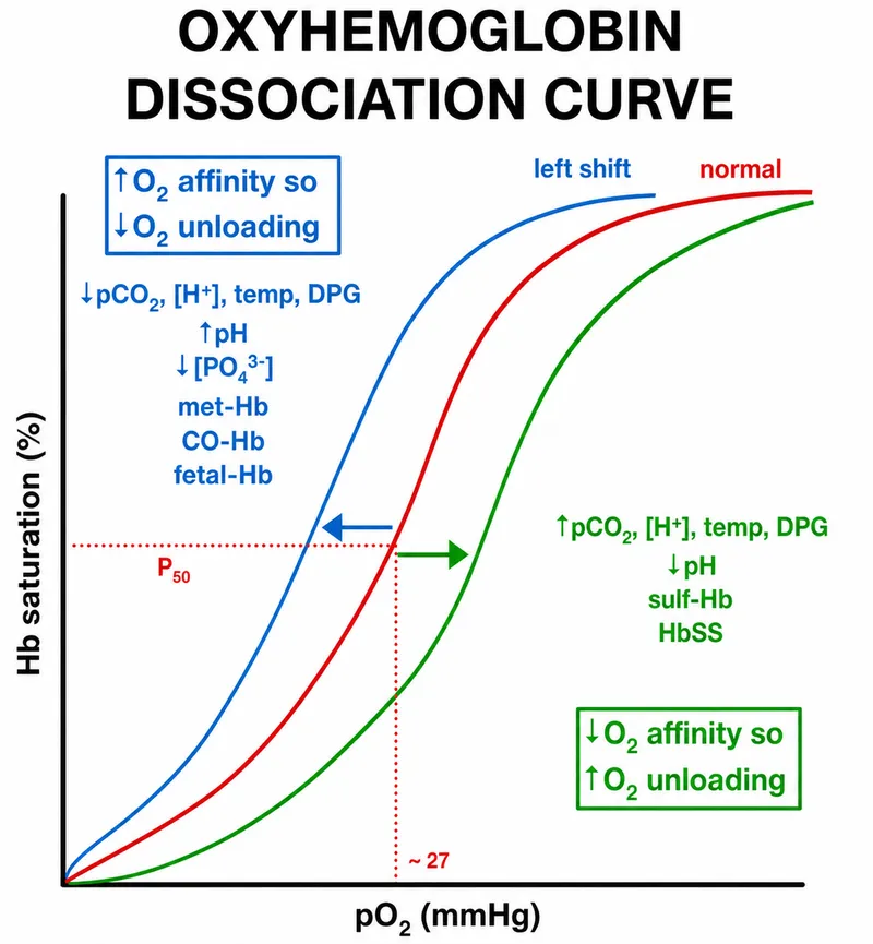 Oxyhemoglobin Dissociation Curve Shifts