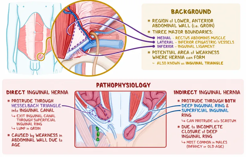 Inguinal Canal, Rings, Hesselbach's Triangle & Hernias