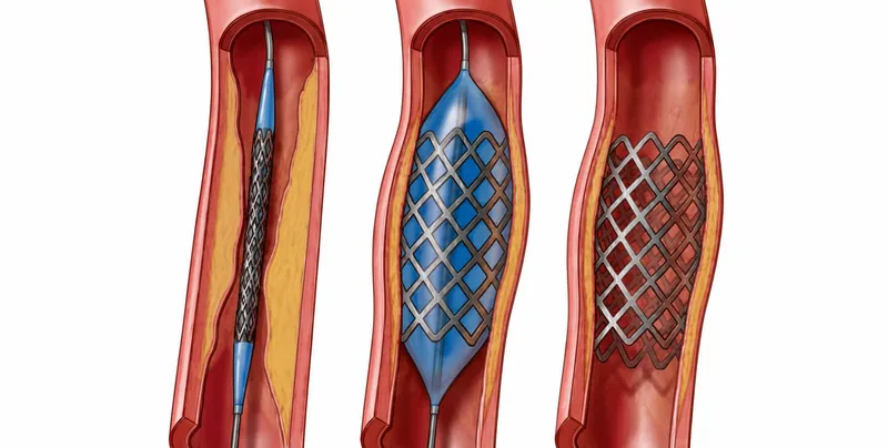 Angioplasty with stent placement