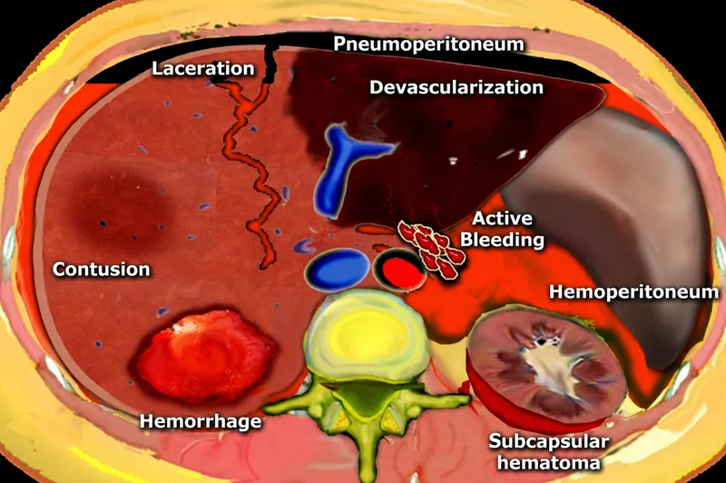 Abdominal Trauma Findings Diagram