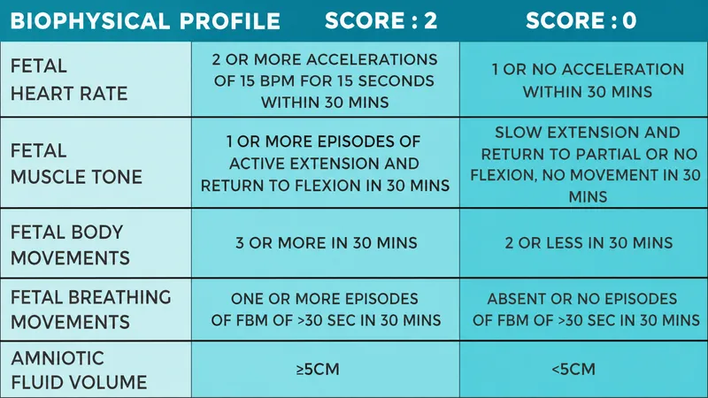Biophysical Profile Scoring Criteria