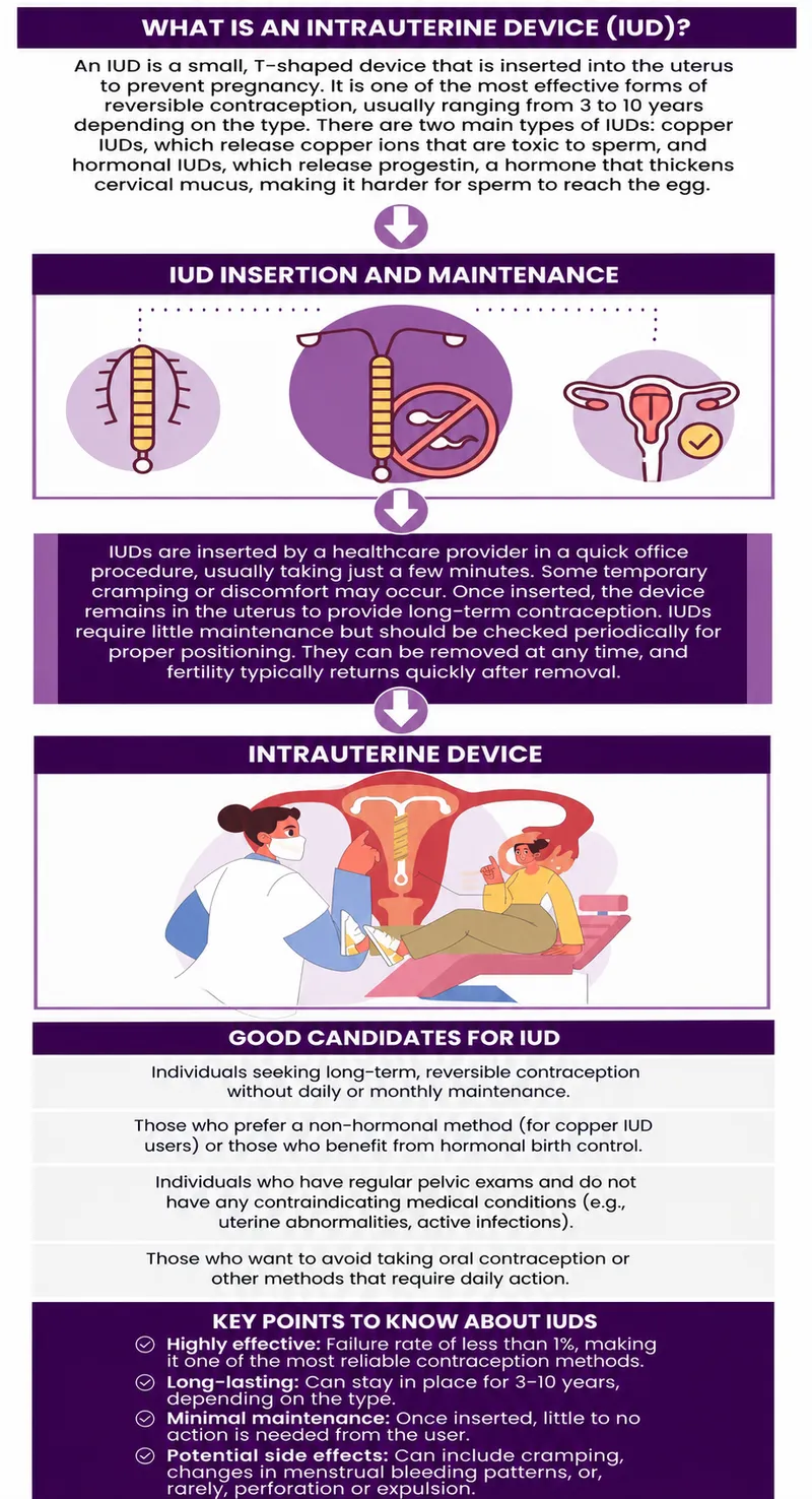 Figure 1: Diagram showing LARC contraceptive devices including IUD copper coil and hormonal IUS