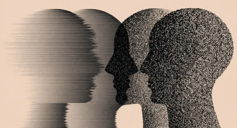 Fragmented mind representing dissociative identity