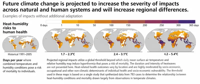 Projected heat-humidity mortality risk under climate change