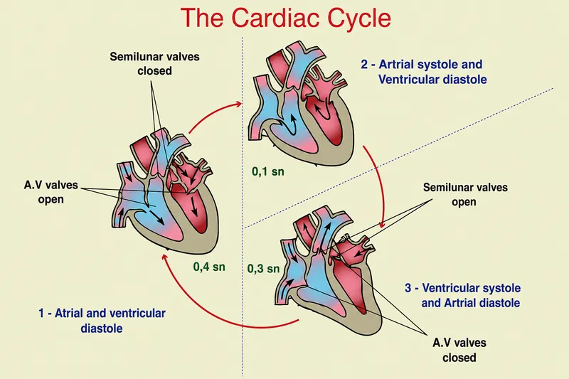 Cardiac Cycle Phases and Valve Status