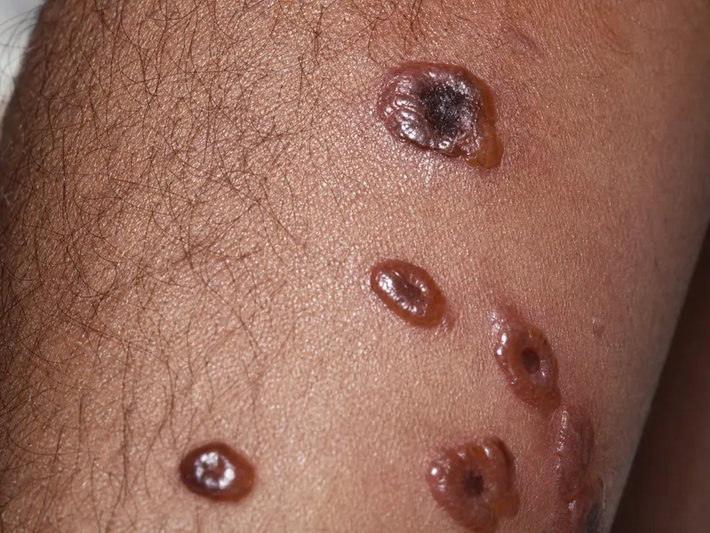 Cutaneous anthrax black eschar