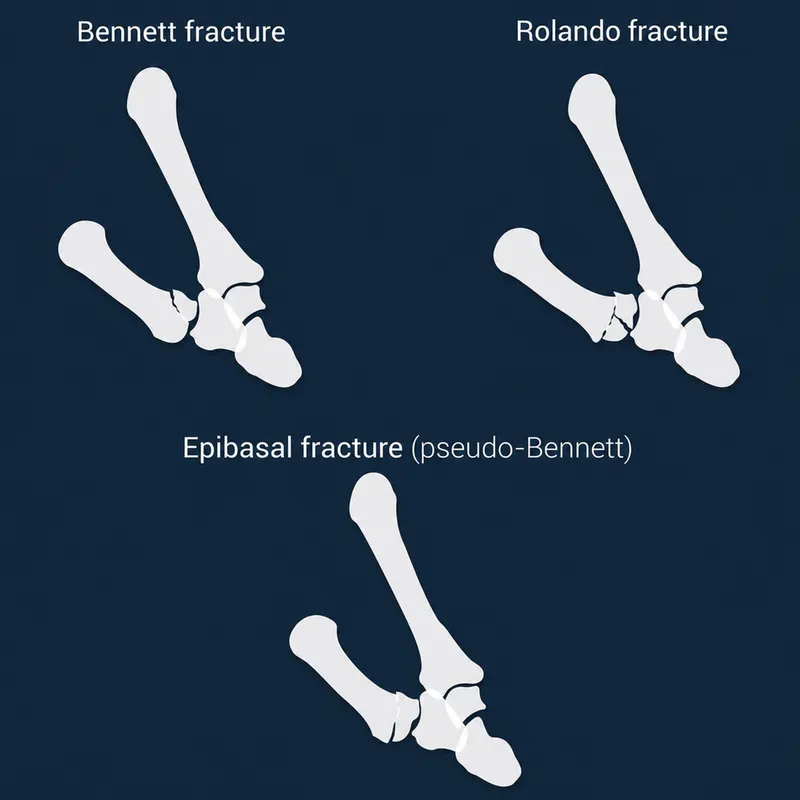 Bennett, Rolando, and Epibasal Fractures