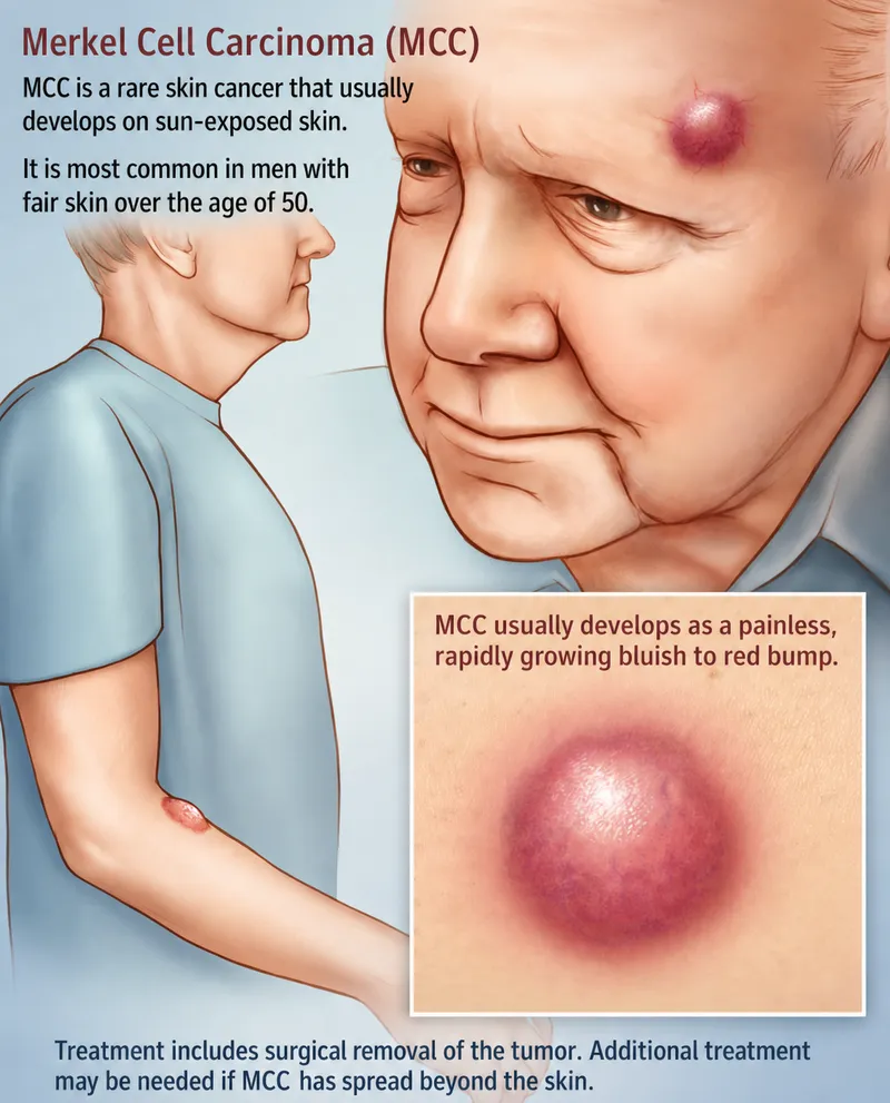 Merkel Cell Carcinoma on sun-exposed skin