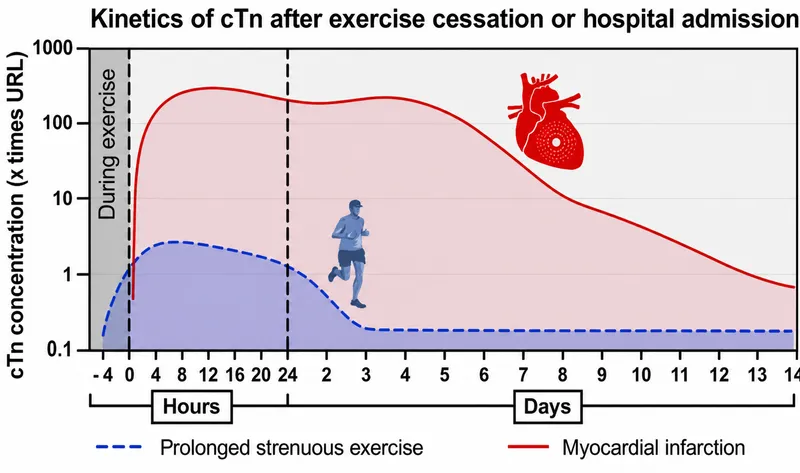 Cardiac Troponin Kinetics: Exercise vs MI