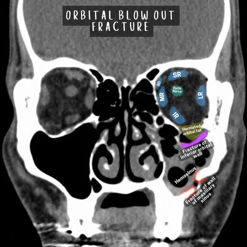 Orbital Blowout Fracture CT Scan