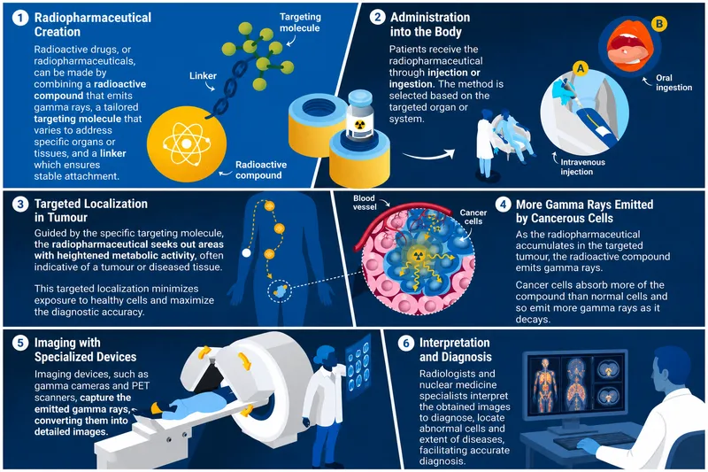 Radiopharmaceutical diagnostic process for disease detection