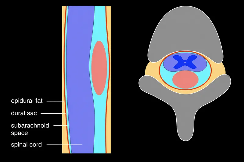 Intradural extramedullary spinal tumor diagram
