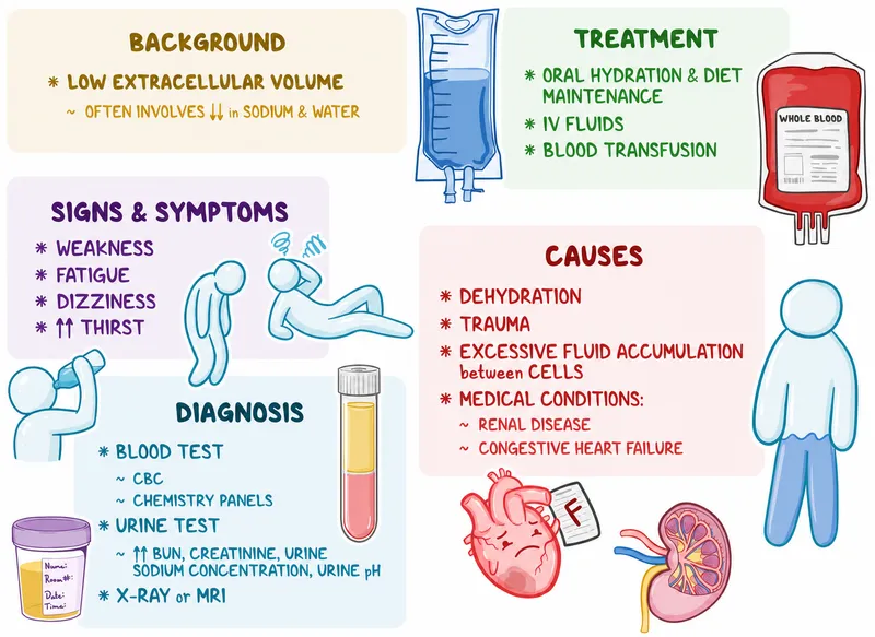 Hypovolemia: Background, Signs, Diagnosis, Causes, Treatment