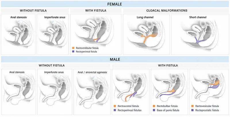 Anorectal Malformations: Female and Male Types
