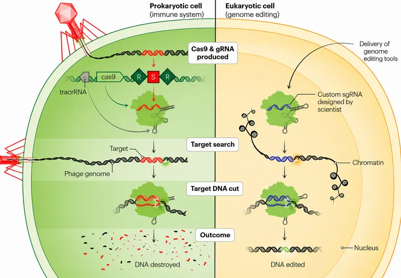 CRISPR-Cas9 in Prokaryotic and Eukaryotic Cells