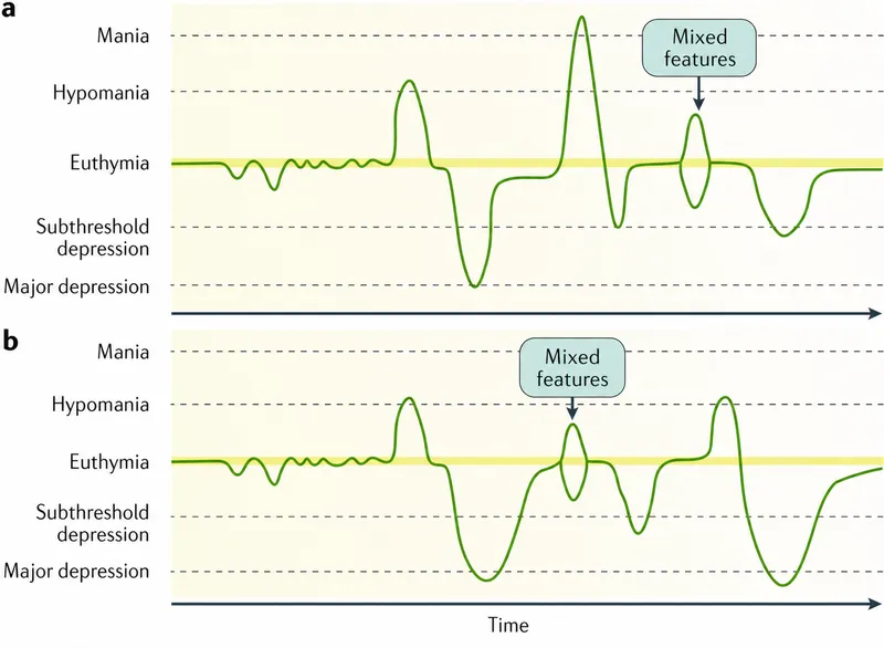 Mood episodes in rapid cycling bipolar disorder