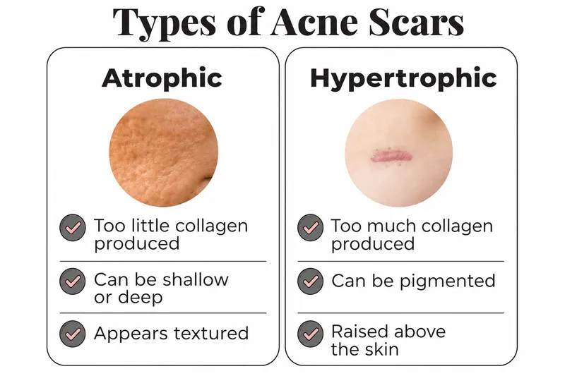 Types of Acne Scars: Atrophic vs. Hypertrophic