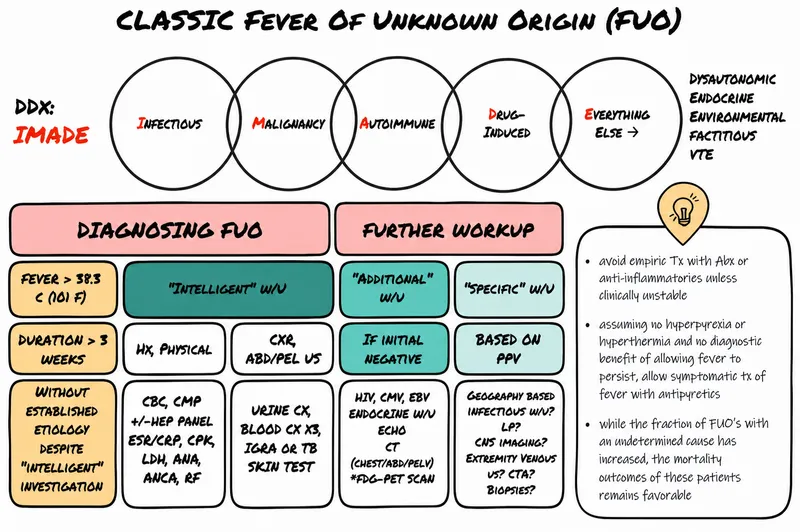 Fever of Unknown Origin (FUO) Diagnostic Algorithm