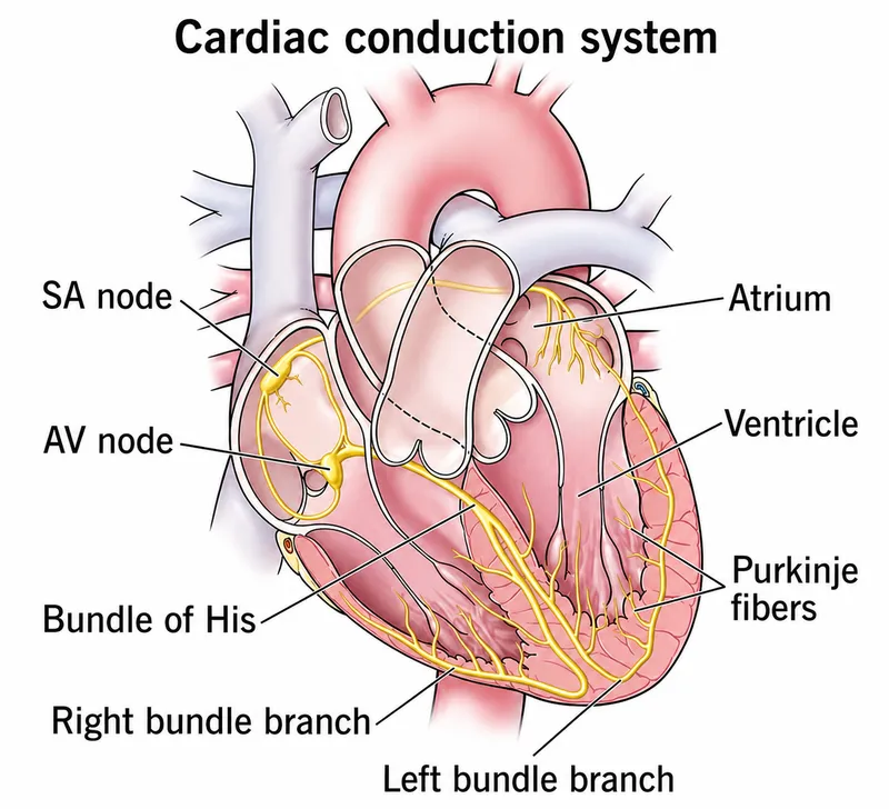 Cardiac conduction system diagram