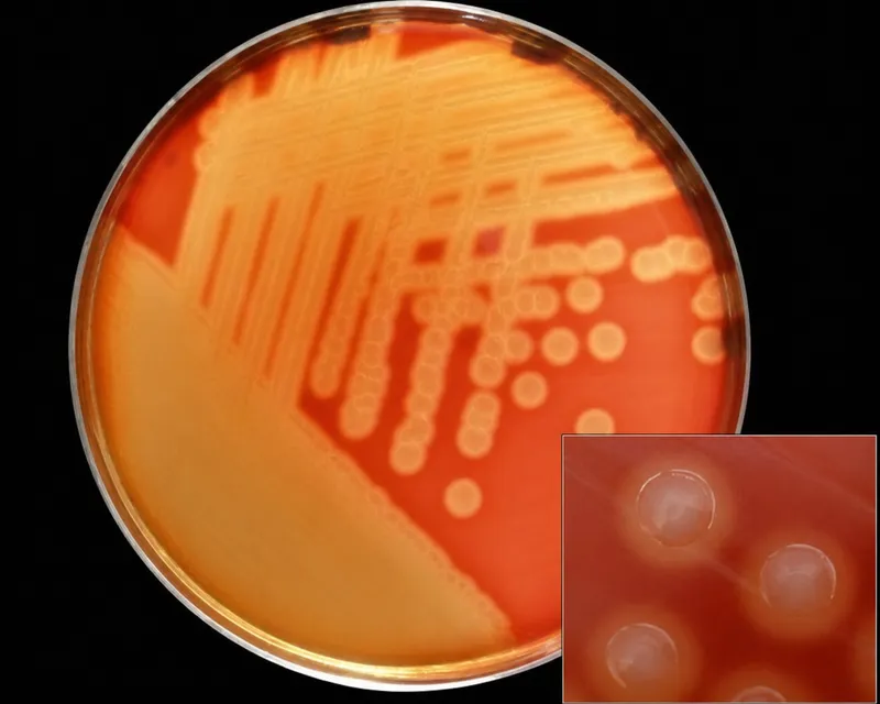Beta-hemolysis by Streptococcus pyogenes