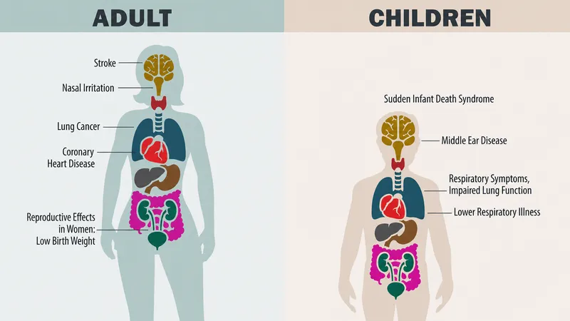 Health effects of secondhand smoke on adults and children