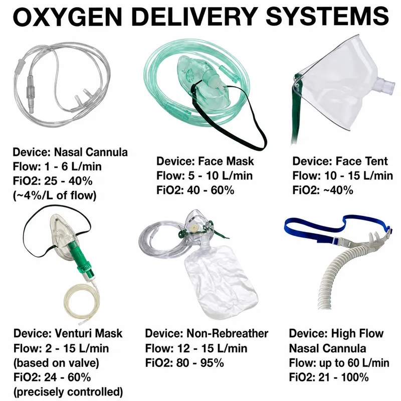 Oxygen Delivery Systems and Flow Rates