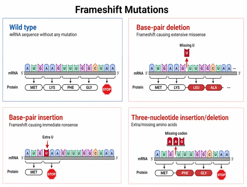 Point vs Frameshift Mutations