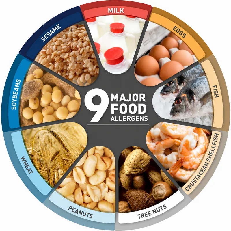 9 Major Food Allergens