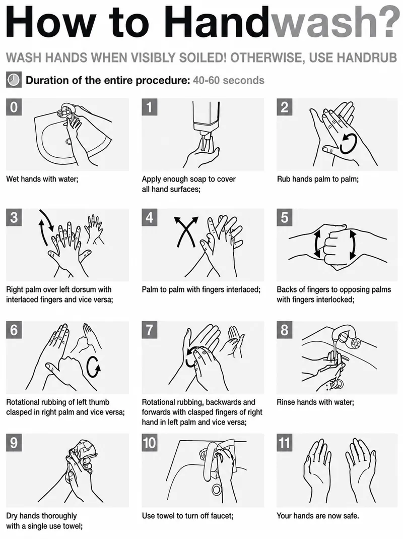 WHO Handwashing Steps